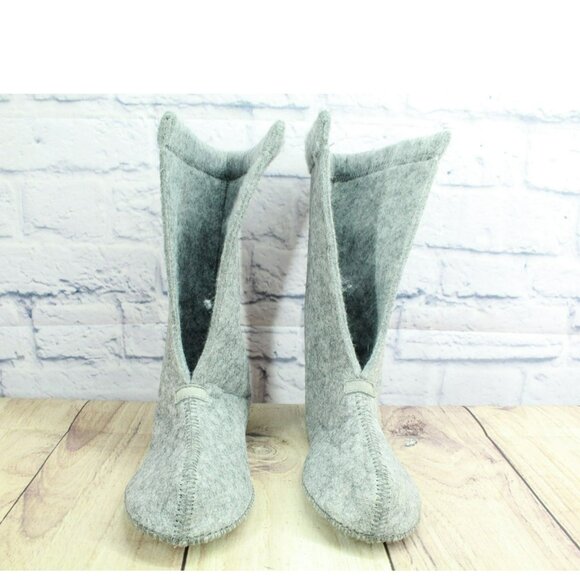 LL Bean Gray Wool Warm Replacement Boot Liner Inserts Size 6 - Picture 4 of 9